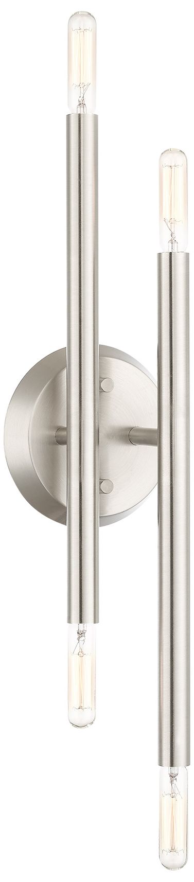 Livex Soho 17" High Brushed Nickel 4-Light Wall Sconce