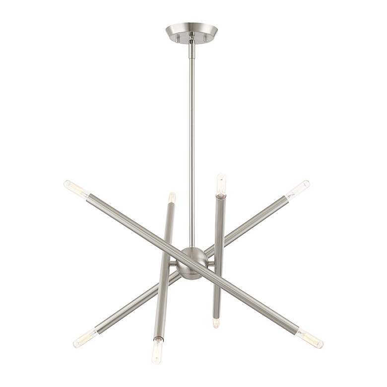 Image 4 Livex Soho 19 1/2" Wide Brushed Nickel 8-Light Chandelier more views