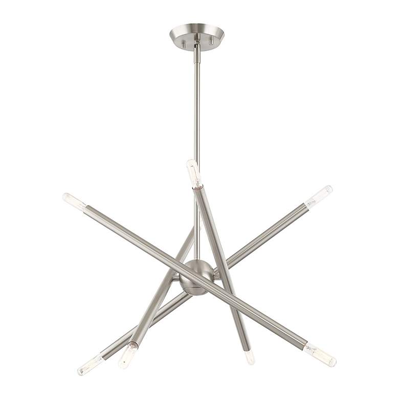 Image 7 Livex Soho 19 1/2" Wide Brushed Nickel 8-Light Chandelier more views