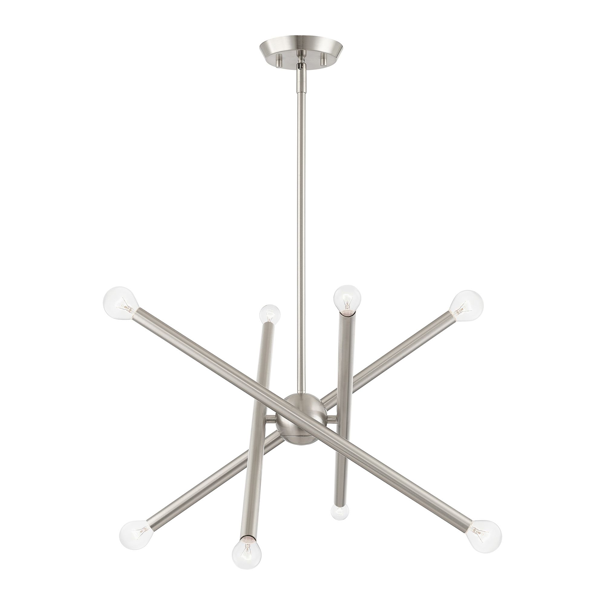 Livex Soho 19 1/2" Wide Brushed Nickel 8-Light Chandelier