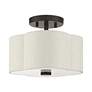 3_Livex Solstice 11" Wide 2-Light Bronze White Drum Ceiling Light more views
