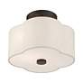 4_Livex Solstice 11" Wide 2-Light Bronze White Drum Ceiling Light more views