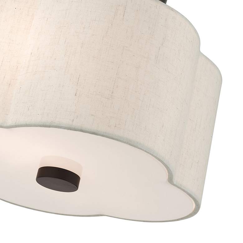 Image 7 Livex Solstice 11" Wide 2-Light Bronze White Drum Ceiling Light more views