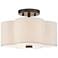 Livex Solstice 13" 2-Light English Bronze Semi Flush Ceiling Light