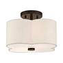Livex Solstice 13" 2-Light English Bronze Semi Flush Ceiling Light