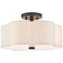 2_Livex Solstice 15"W English Bronze Scalloped Ceiling Light