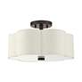 3_Livex Solstice 15"W English Bronze Scalloped Ceiling Light more views