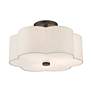 4_Livex Solstice 15"W English Bronze Scalloped Ceiling Light more views
