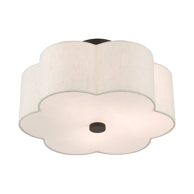Image 5 Livex Solstice 15"W English Bronze Scalloped Ceiling Light more views