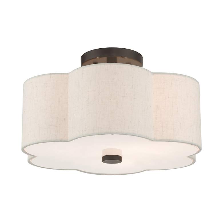 Image 6 Livex Solstice 15"W English Bronze Scalloped Ceiling Light more views