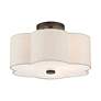 6_Livex Solstice 15"W English Bronze Scalloped Ceiling Light more views
