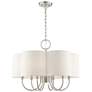 3_Livex Solstice 24" Wide Brushed Nickel 7-Light Shade Chandelier
