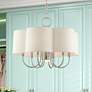 2_Livex Solstice 24" Wide Brushed Nickel 7-Light Shade Chandelier
