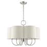 4_Livex Solstice 24" Wide Brushed Nickel 7-Light Shade Chandelier more views