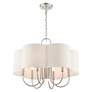 5_Livex Solstice 24" Wide Brushed Nickel 7-Light Shade Chandelier more views