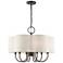 Livex Solstice 24" Wide English Bronze 7-Light Shade Chandelier