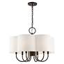 5_Livex Solstice 24" Wide English Bronze 7-Light Shade Chandelier more views