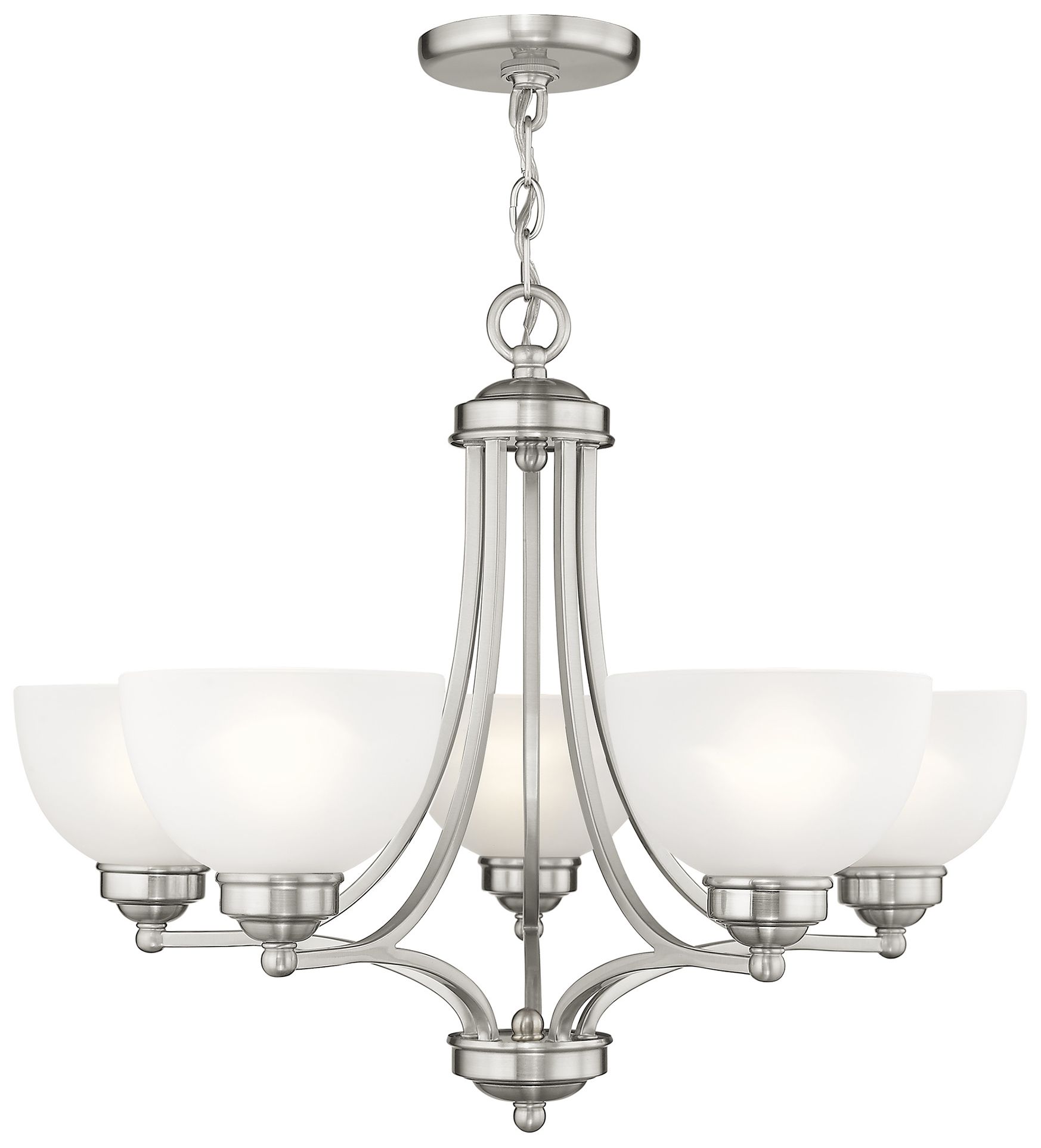Livex Somerset 25" Wide Brushed Nickel 5-Light Chandelier