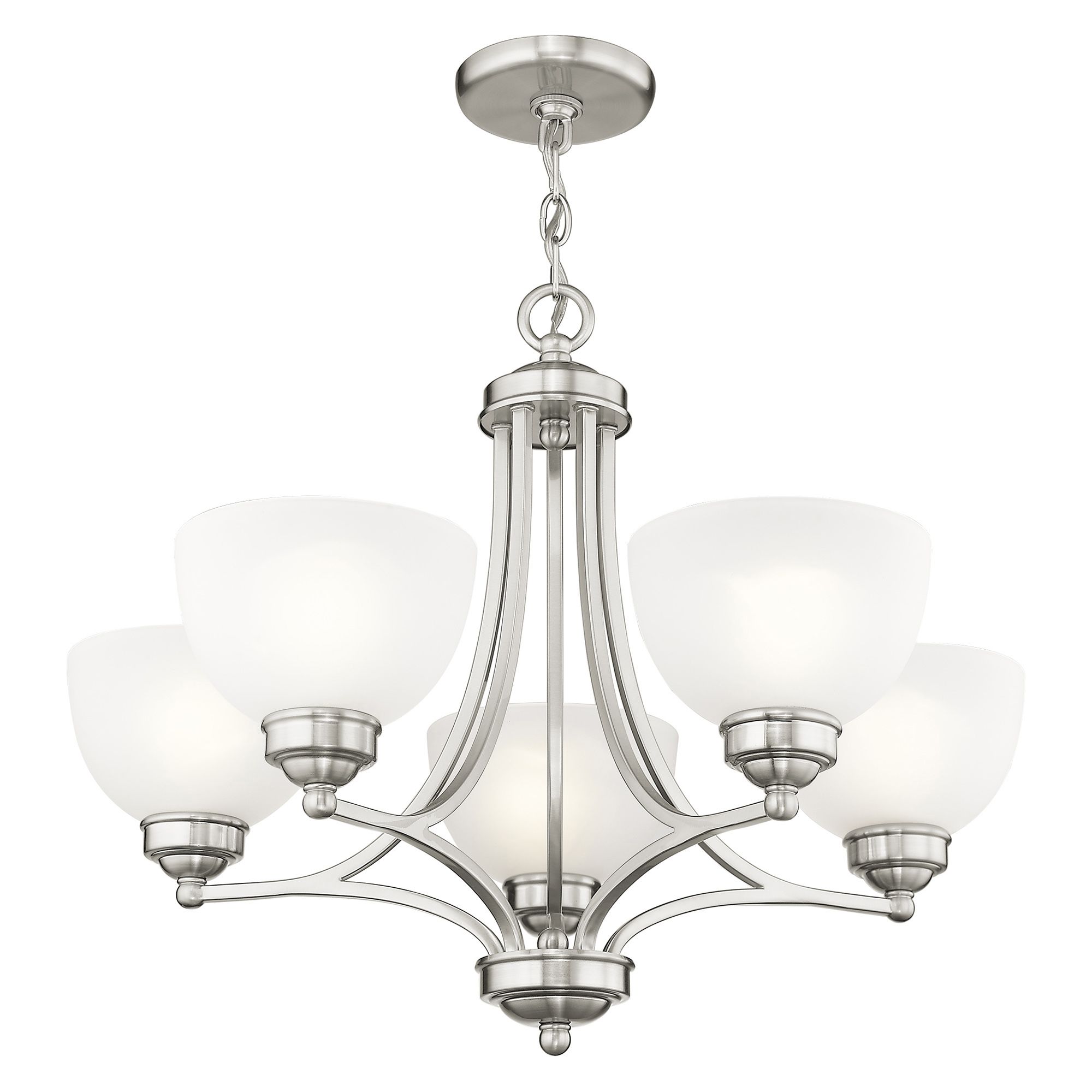 Image 5 Livex Somerset 25" Wide Brushed Nickel 5-Light Chandelier more views