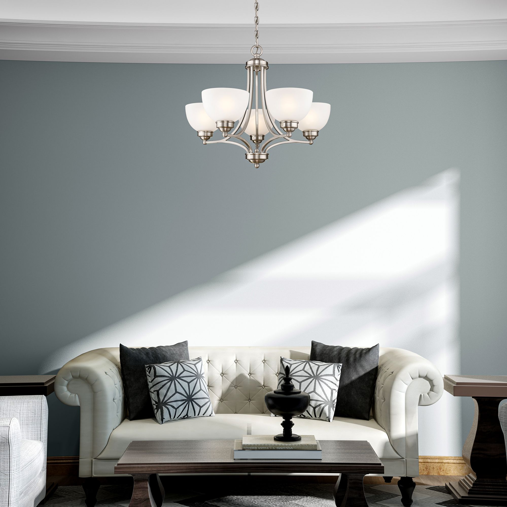 Livex Somerset 25" Wide Brushed Nickel 5-Light Chandelier