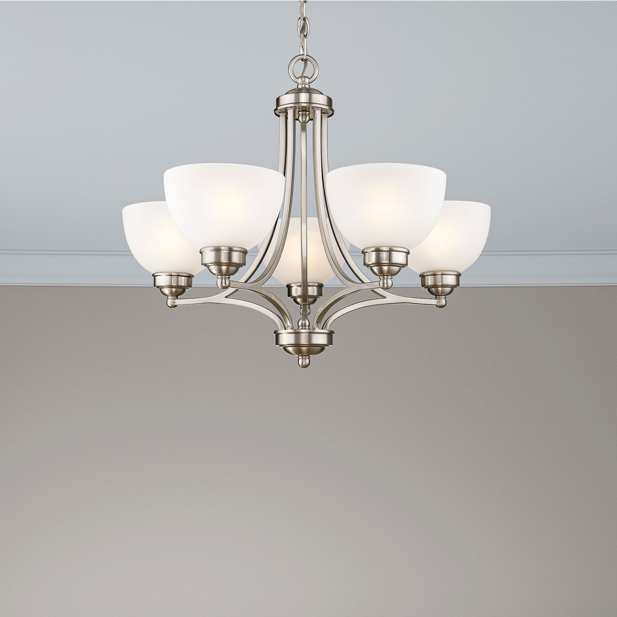 Livex Somerset 25" Wide Brushed Nickel 5-Light Chandelier