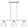 2_Livex Somerset 28"W Brushed Nickel 3-Light Linear Chandelier