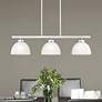 1_Livex Somerset 28"W Brushed Nickel 3-Light Linear Chandelier
