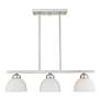 3_Livex Somerset 28"W Brushed Nickel 3-Light Linear Chandelier more views