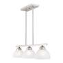 6_Livex Somerset 28"W Brushed Nickel 3-Light Linear Chandelier more views