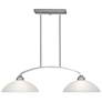 Livex Somerset 34" Wide Brushed Nickel 2-Light Linear Chandelier
