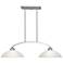 Livex Somerset 34" Wide Brushed Nickel 2-Light Linear Chandelier