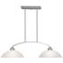 Livex Somerset 34" Wide Brushed Nickel 2-Light Linear Chandelier