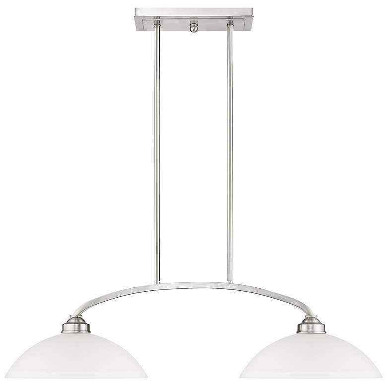 Image 3 Livex Somerset 34" Wide Brushed Nickel 2-Light Linear Chandelier more views