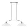 Livex Somerset 34" Wide Brushed Nickel 2-Light Linear Chandelier