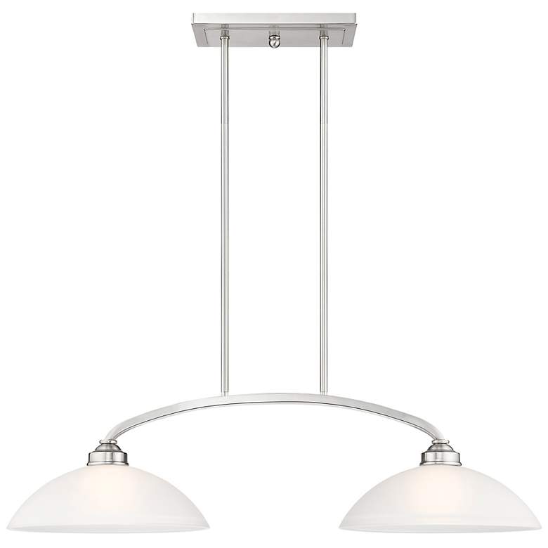 Image 4 Livex Somerset 34" Wide Brushed Nickel 2-Light Linear Chandelier more views