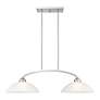 Livex Somerset 34" Wide Brushed Nickel 2-Light Linear Chandelier