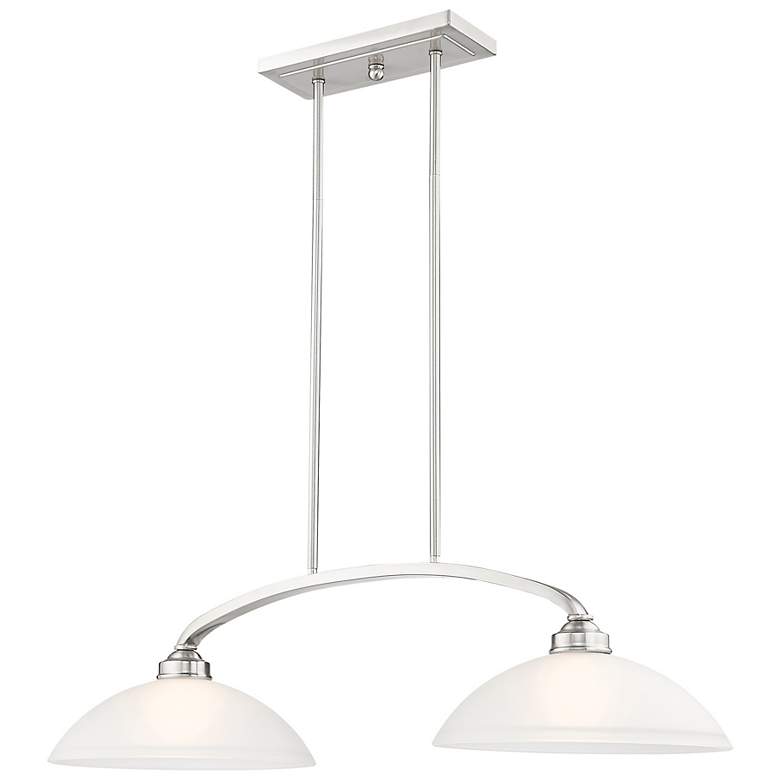 Image 5 Livex Somerset 34" Wide Brushed Nickel 2-Light Linear Chandelier more views