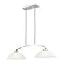 Livex Somerset 34" Wide Brushed Nickel 2-Light Linear Chandelier