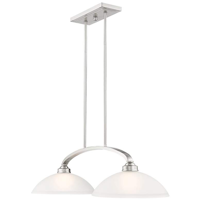 Image 6 Livex Somerset 34" Wide Brushed Nickel 2-Light Linear Chandelier more views
