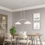 Livex Somerset 34" Wide Brushed Nickel 2-Light Linear Chandelier