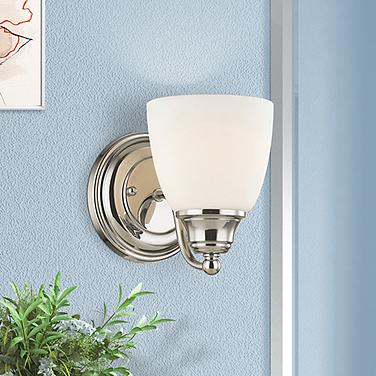Livex Somerville 7" High Polished Chrome Wall Sconce