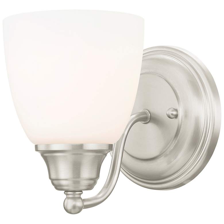 Image 2 Livex Somerville 7" High Brushed Nickel Wall Sconce