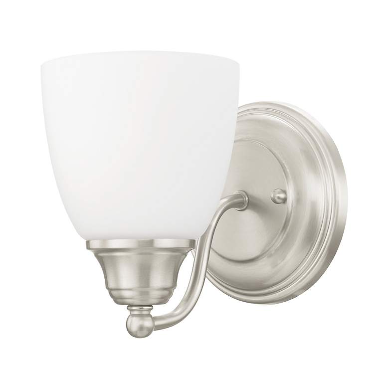 Image 3 Livex Somerville 7" High Brushed Nickel Wall Sconce more views