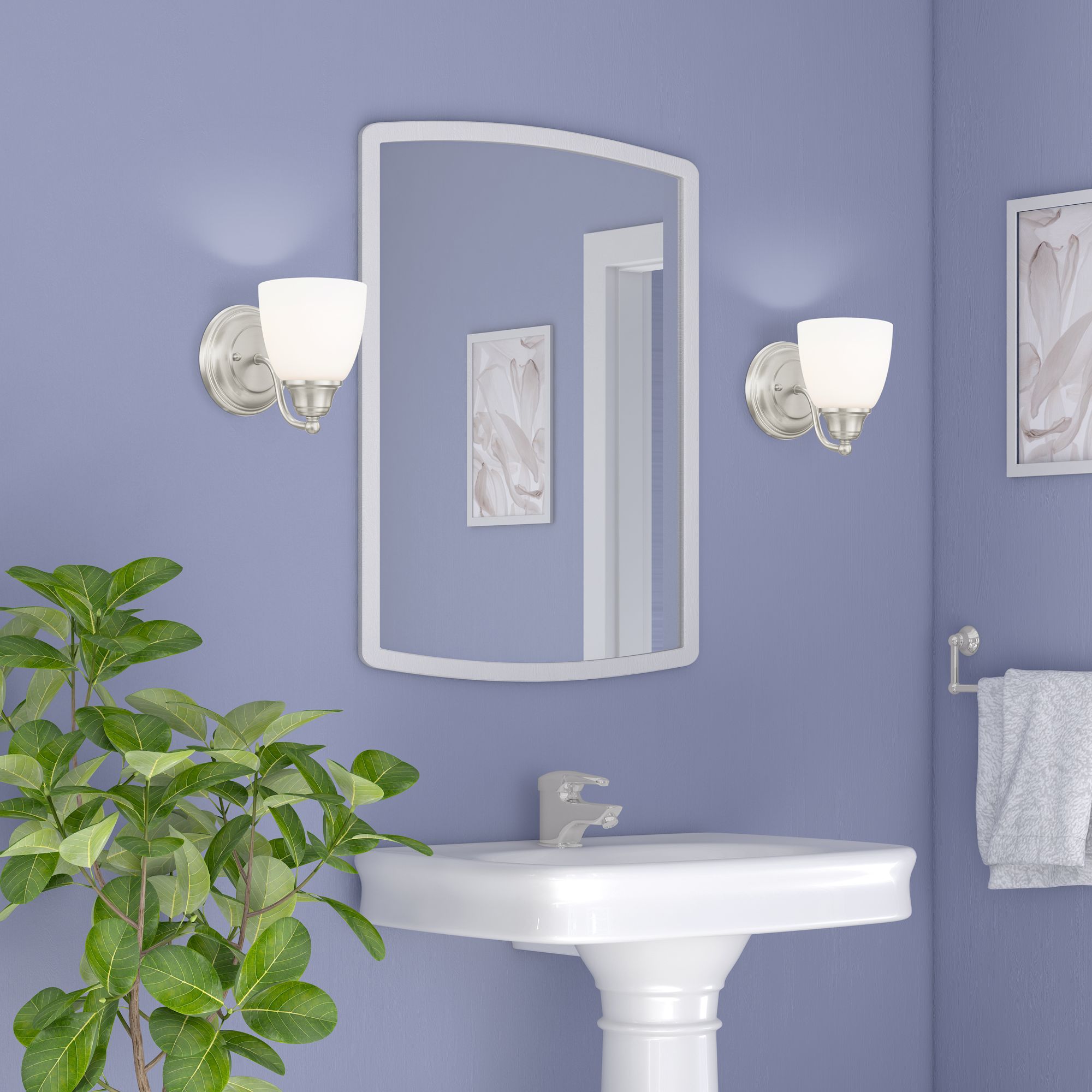 Image 6 Livex Somerville 7" High Brushed Nickel Wall Sconce more views