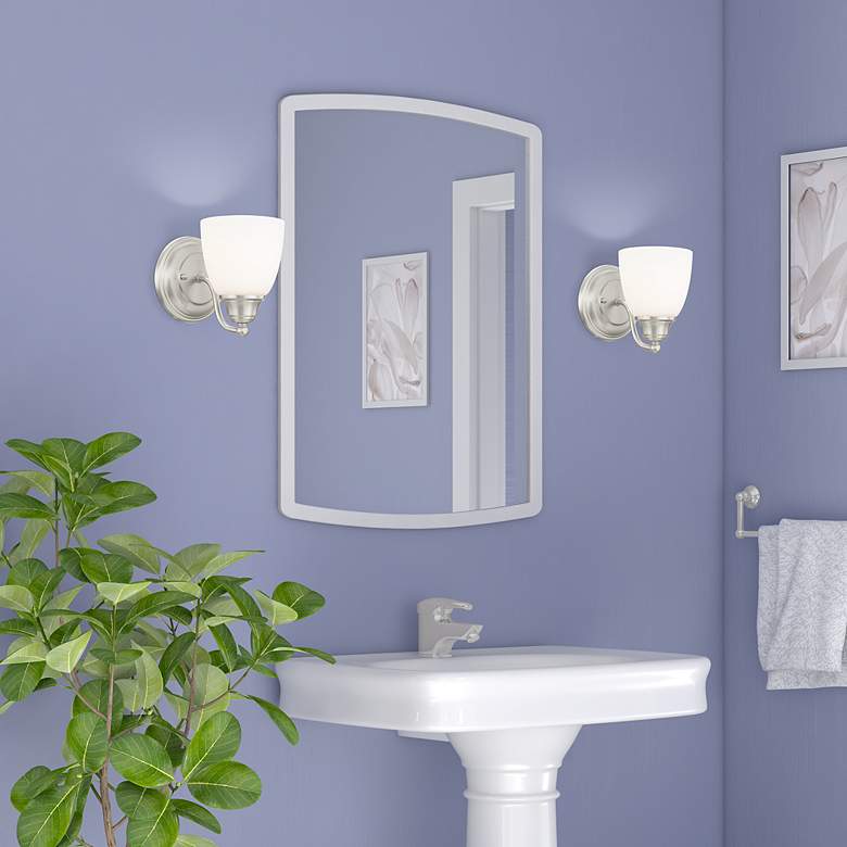 Image 6 Livex Somerville 7" High Brushed Nickel Wall Sconce more views