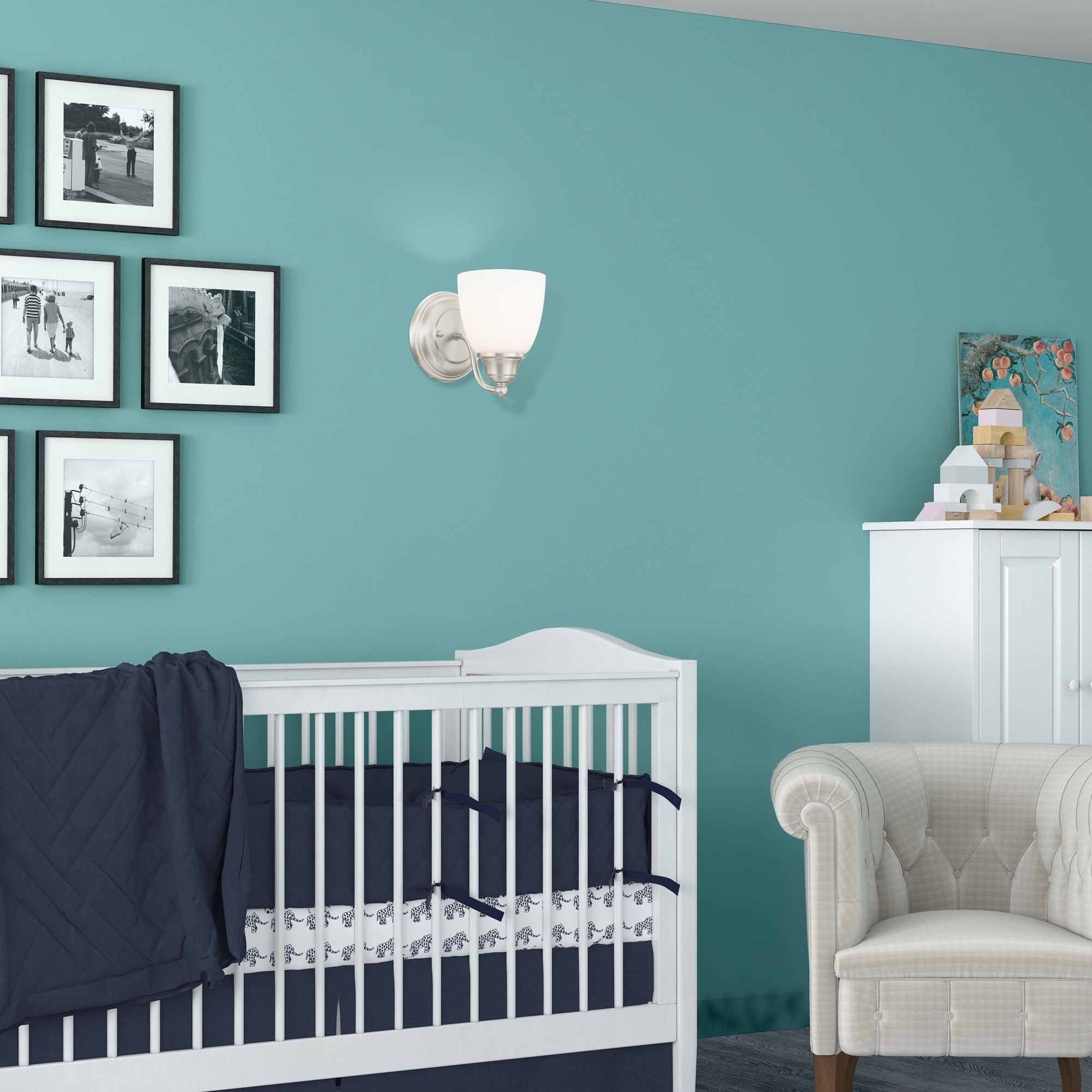 Image 7 Livex Somerville 7" High Brushed Nickel Wall Sconce more views