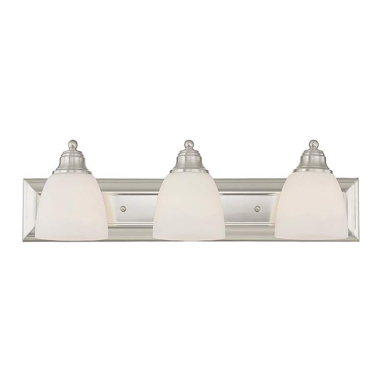 Image 5 Livex Springfield 24" Wide Brushed Nickel 3-Light Bath Light more views