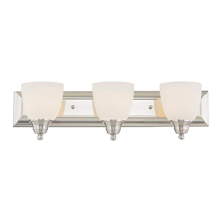 Image 7 Livex Springfield 24" Wide Brushed Nickel 3-Light Bath Light more views