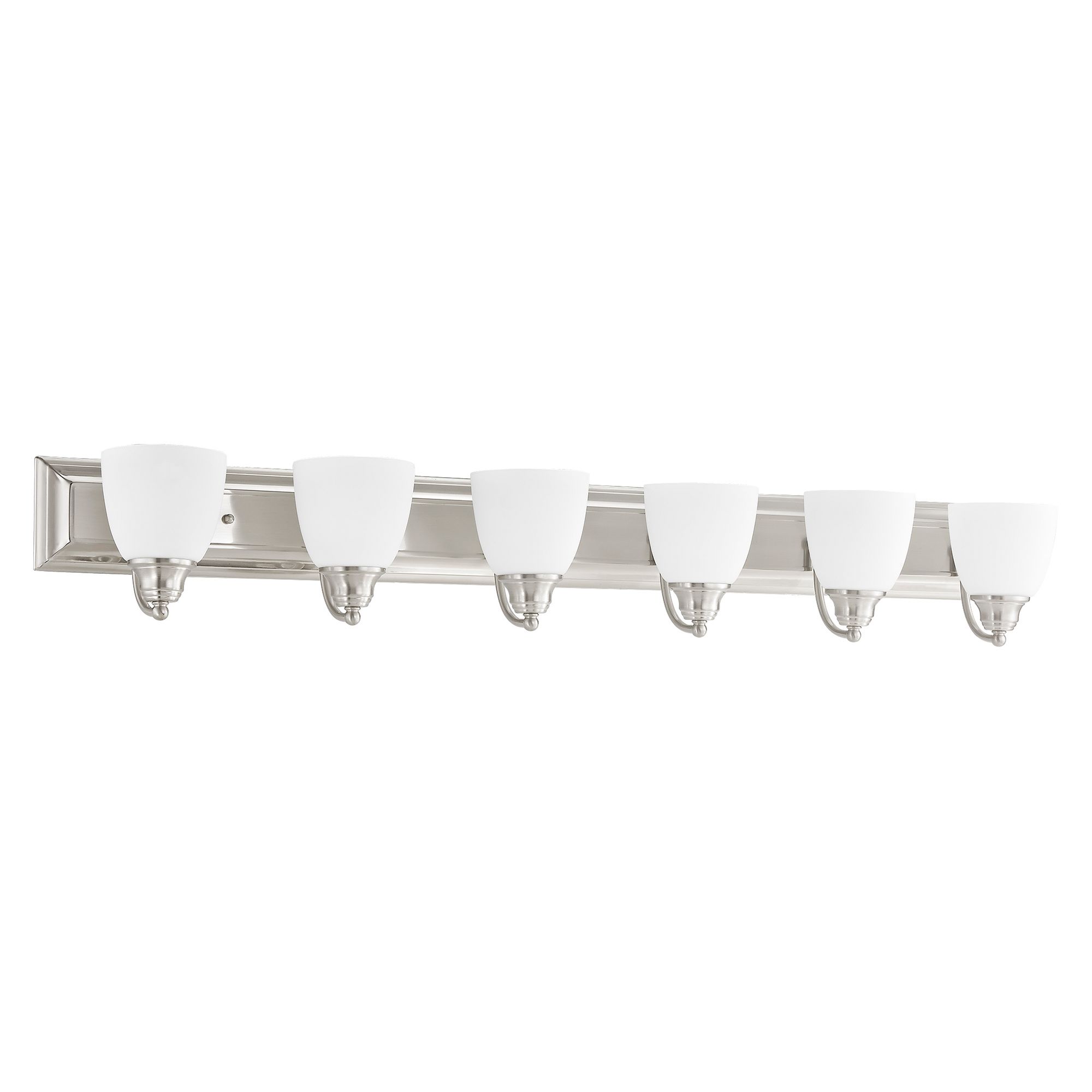 Image 4 Livex Springfield 48" Wide Brushed Nickel 6-Light Bath Light more views