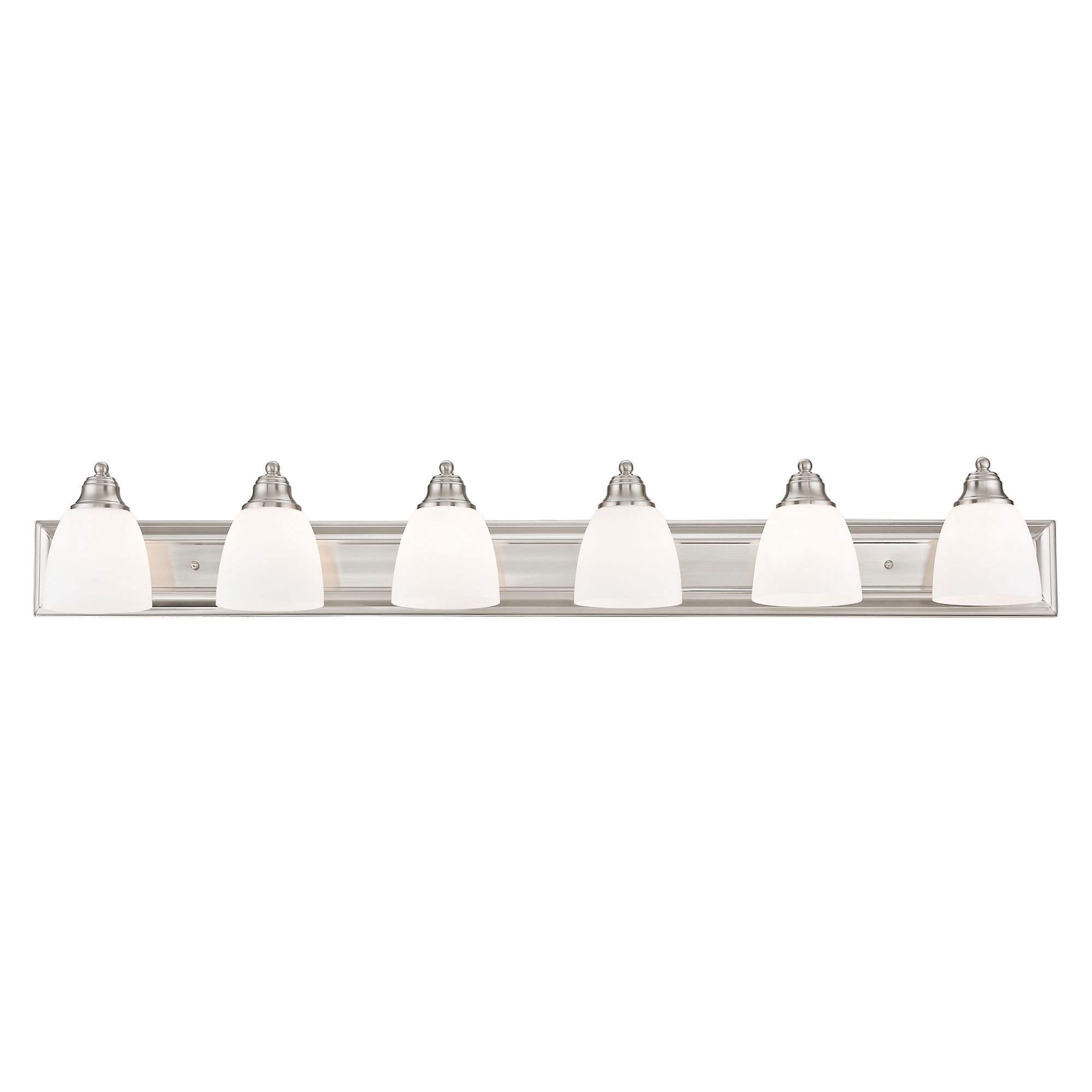 Image 5 Livex Springfield 48" Wide Brushed Nickel 6-Light Bath Light more views